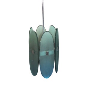 Products  Architectural Mid-Century Modern Pendant Light in the Style of Fontana Arte