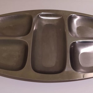 Large Alessi Tray, Alessi Antipasto Dish, stainless steel, made in Italy vintage Alessi Tray