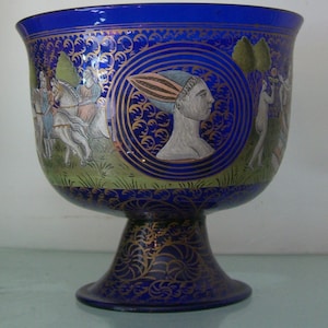Barovier Murano glass, wedding cup, Venezia, Murano 1950