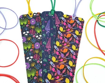 Floral Bookmark Set – Birds & Clouds Design, Book Lover Gift