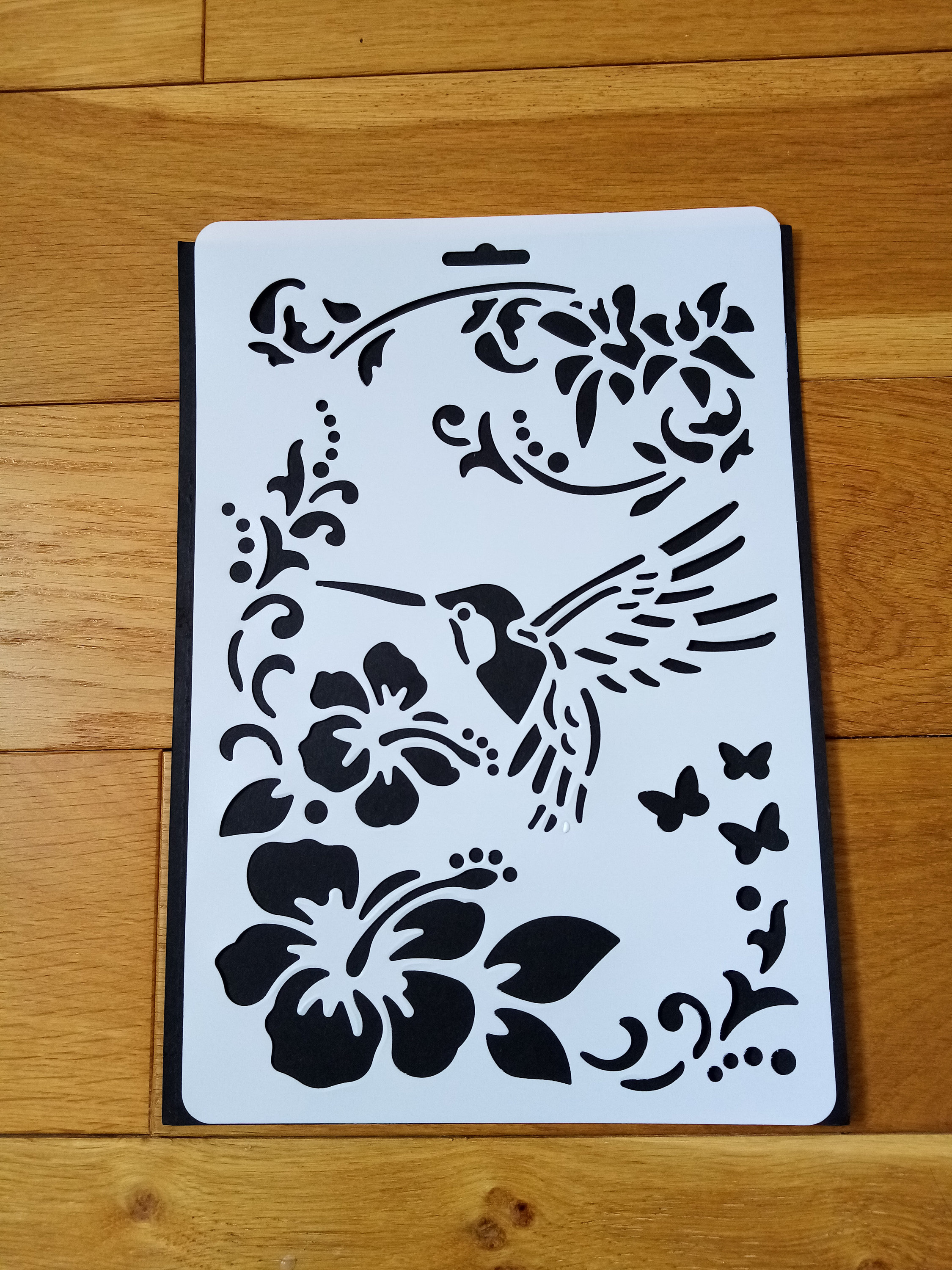 Reusable A4 Stencils of Butterflies Fairy Hummingbird Birds Flower ...