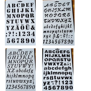 Alfabet Letters Cijfers Stencils Herbruikbaar A4-formaat Schilderij Tekenen Kaarten Maken Plakboek