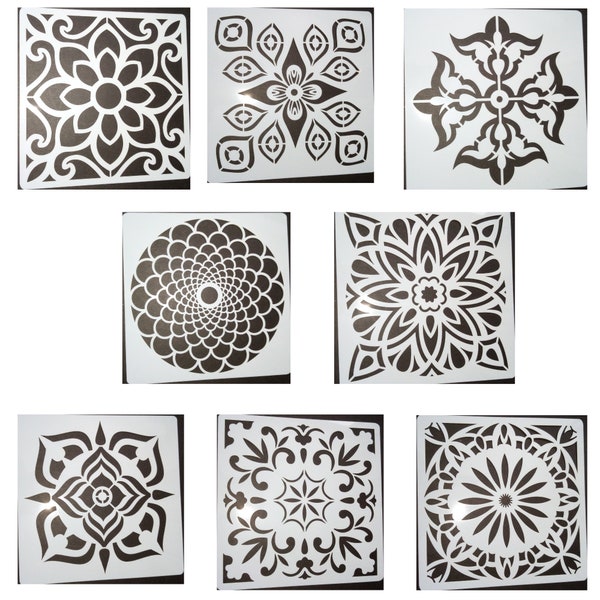 Mandala Stencils - Reusable Templates for Art Painting Drawing DIY Scrapbook