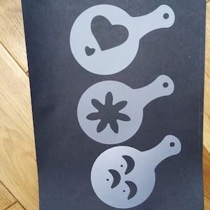 Cappuccino Template Latte Art Plastic Decorating Coffee Stencil