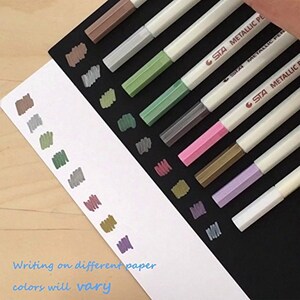 Metallic markeerstift, kogelpunt, graffitipen, waterdicht, ambacht, schrijfkaart, kalligrafie, zilveren pen, dagboek, dagboek, plakboek,