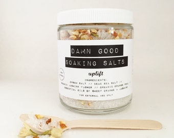 Damn Good Soaking Salts // Uplift -- 100% natural • detoxification • mineral-rich • bath salts