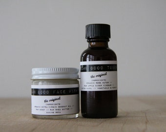 Damn Good {Travel-sized} Set: The Original Face Wash + Toner (of your choice) -- 100% natural • sensitive • soothing • cleanser