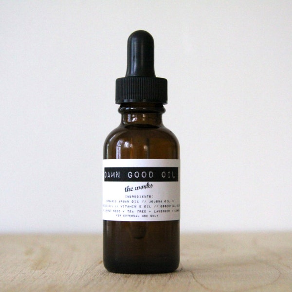 Damn Good Oil // The Works (Carrot Seed + Tea Tree + Lavender + Lemon) -- 100% natural • anti-aging • skin-clearing • face oil/serum