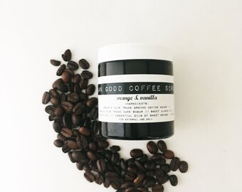 Damn Good Coffee Scrub // Orange + Vanilla -- 100% natural • cellulite-reducing • exfoliant