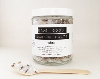 Damn Good Soaking Salts // Relax -- 100% natural • detoxification • mineral-rich • bath salts