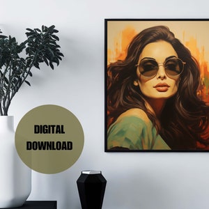 Intrusive Thoughts: Modern Mona Lisa Digital Print – Elevate Your Space, office wall art, digital image 16 x 20&quot;