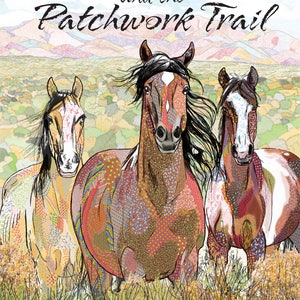May include: Book cover featuring three calico horses standing in a field, with the title "CALICO HORSES and the Patchwork Trail" above. The author's name, Lorraine Turner, is at the bottom. The horses are brown, tan, and white.