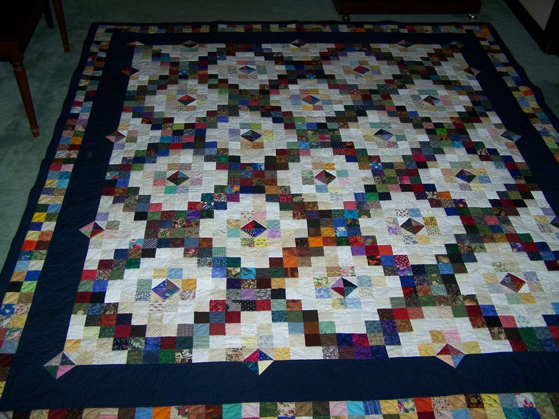 Scrappy Double Irish Chain With a Twist Quilt Pattern Etsy
