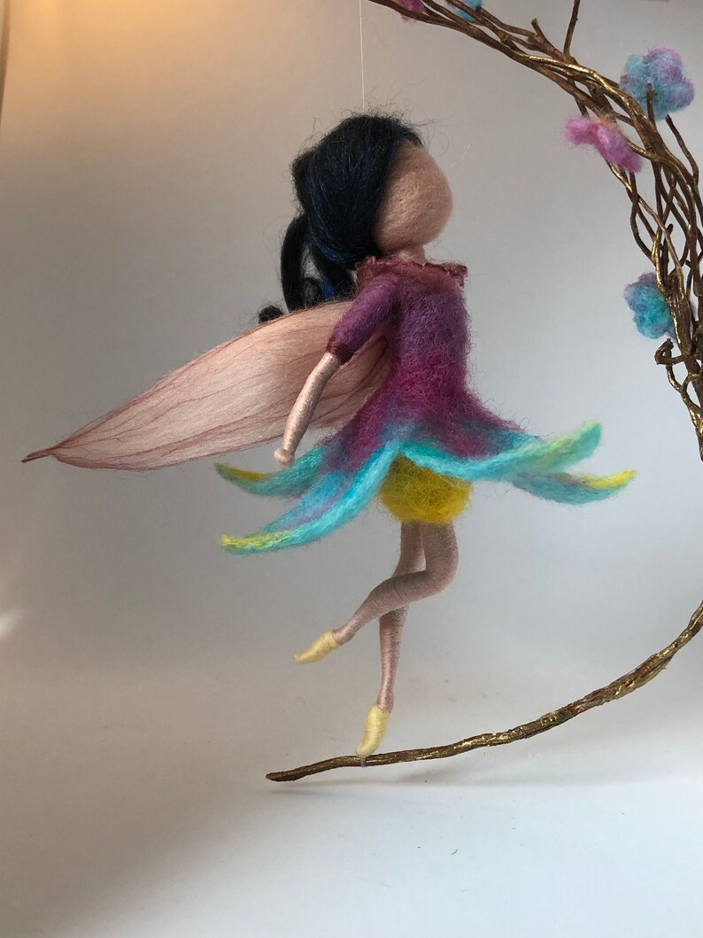 Needle felted fairy Waldorf inspired Flower Fairy Flowers Etsy