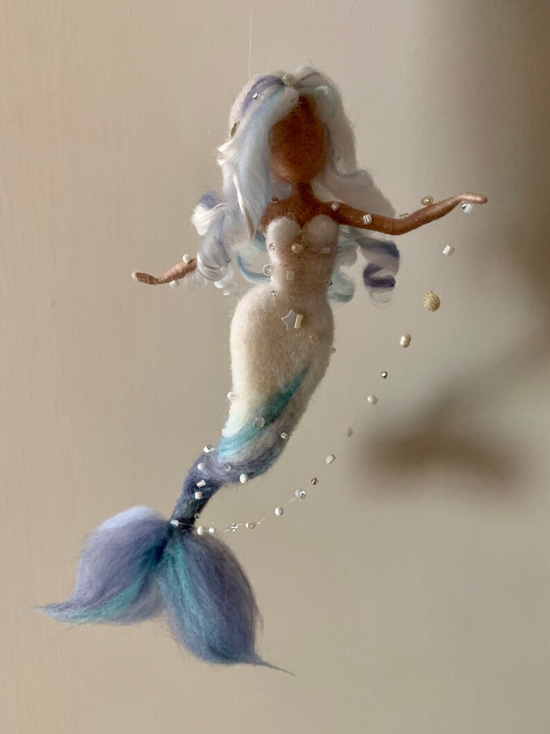 Needle felted mermaid Waldorf inspired Wool felted doll Etsy