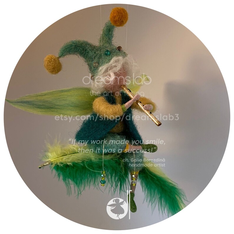 Needle Felted Elf Waldorf Inspired Wool Doll Children Room Etsy Australia