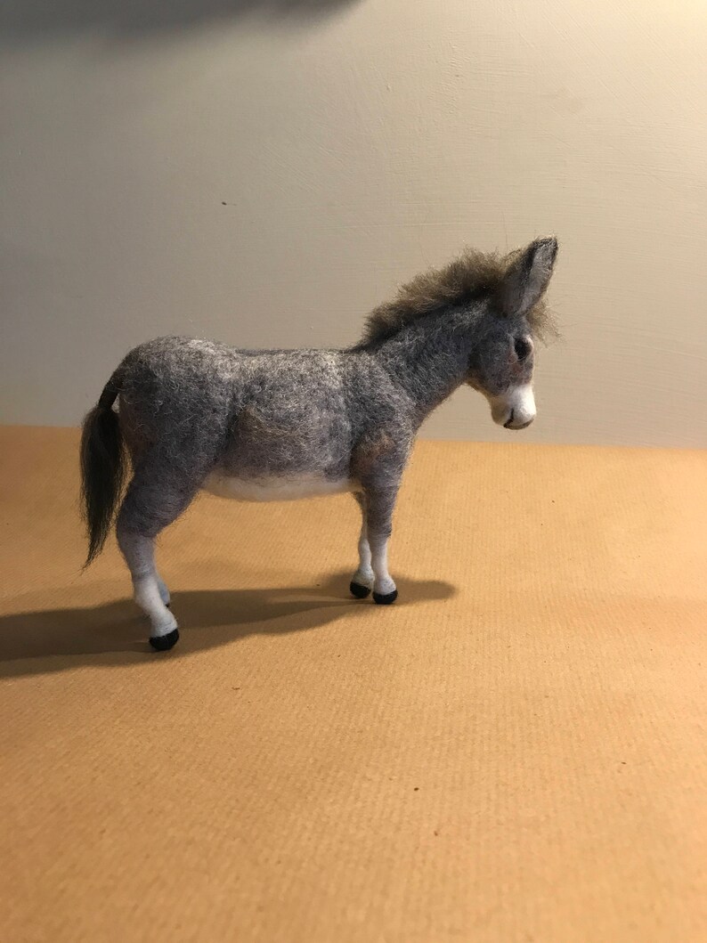 Needle felted animal needle felted donkey donkey Nativity Etsy
