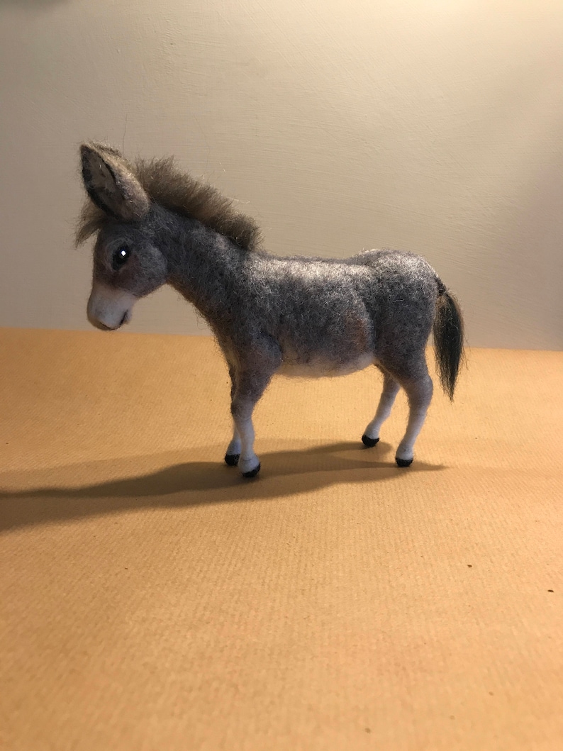 Needle felted animal needle felted donkey donkey Nativity Etsy