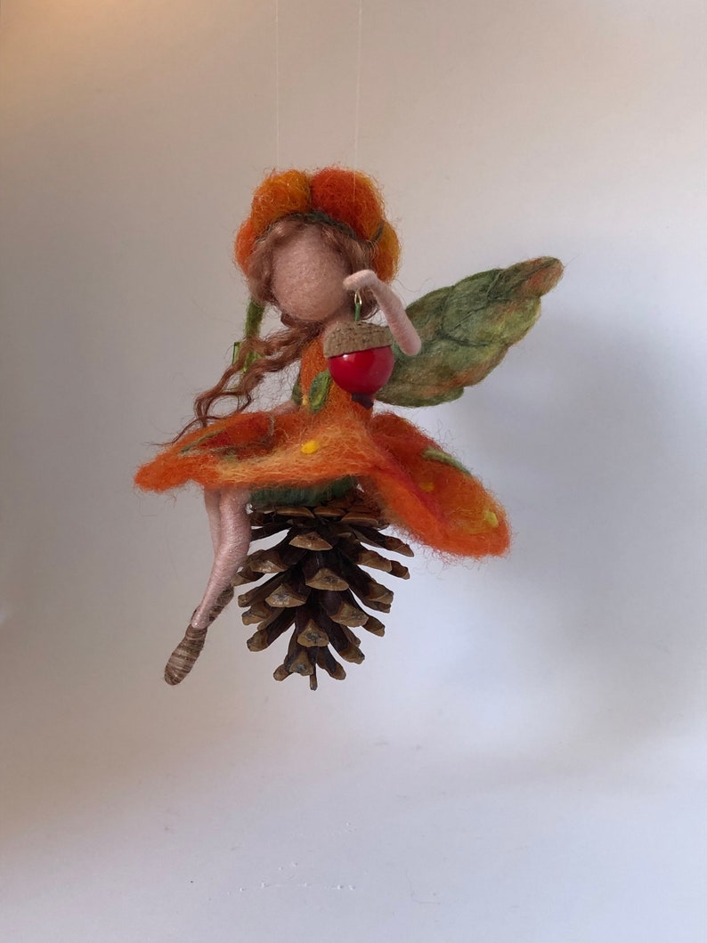 Needle felted Fairy Waldorf inspired Felted fairy Autumn Etsy