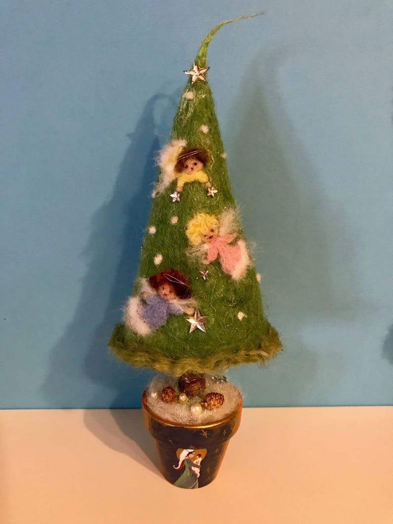 Needle Felted Christmas Tree Waldorf Inspired Pine Etsy