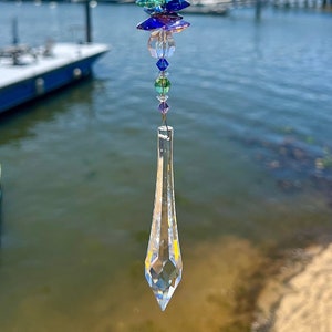Crystal Suncatcher With Colorful High Quality AUSTRIAN CRYSTALS, Crystal Window Hanging Suncatcher, Crystal Rainbow Making Home Decoration