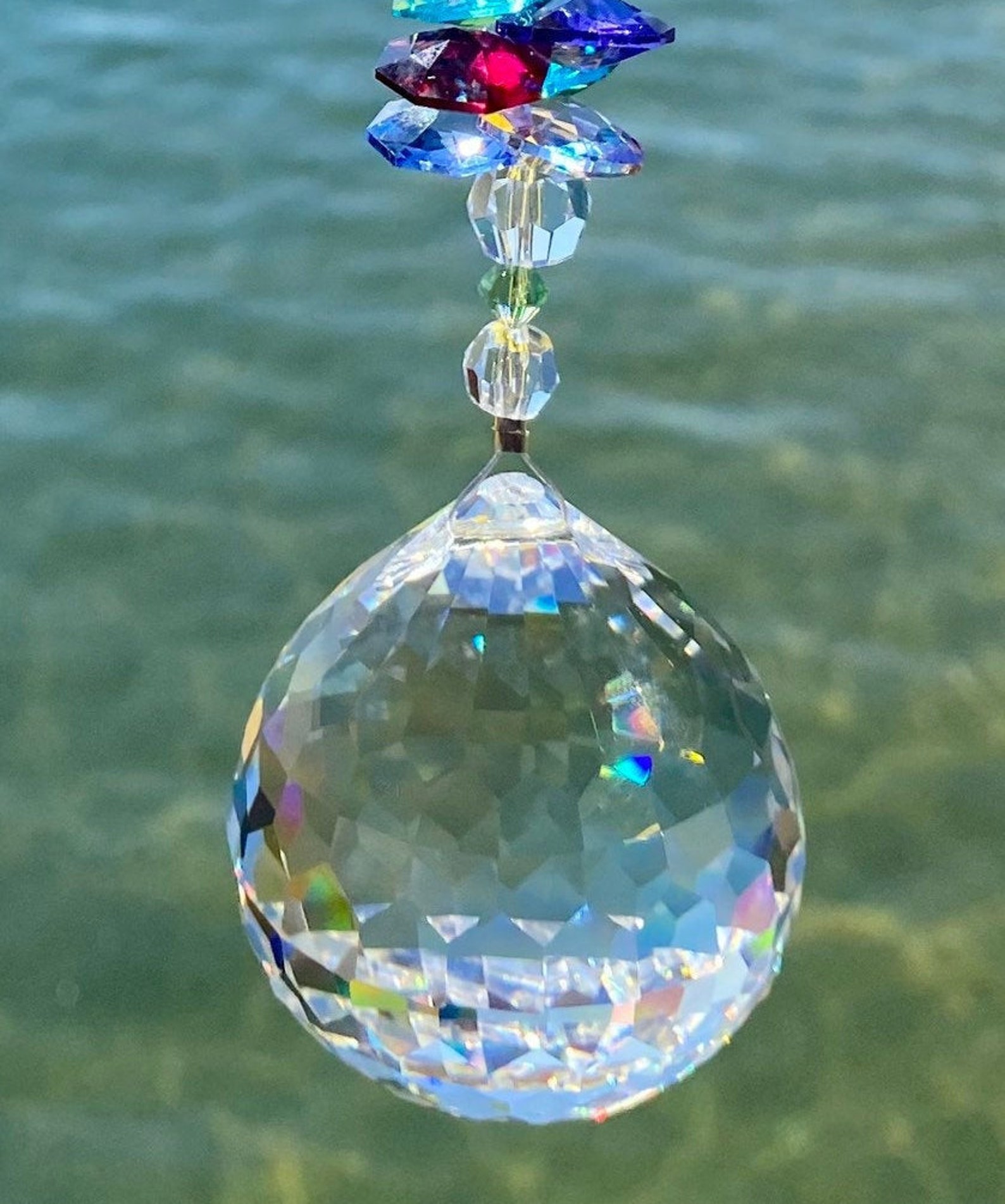 Colorful Swarovski Crystal Sun Catcher Rainbow Maker Window Etsy