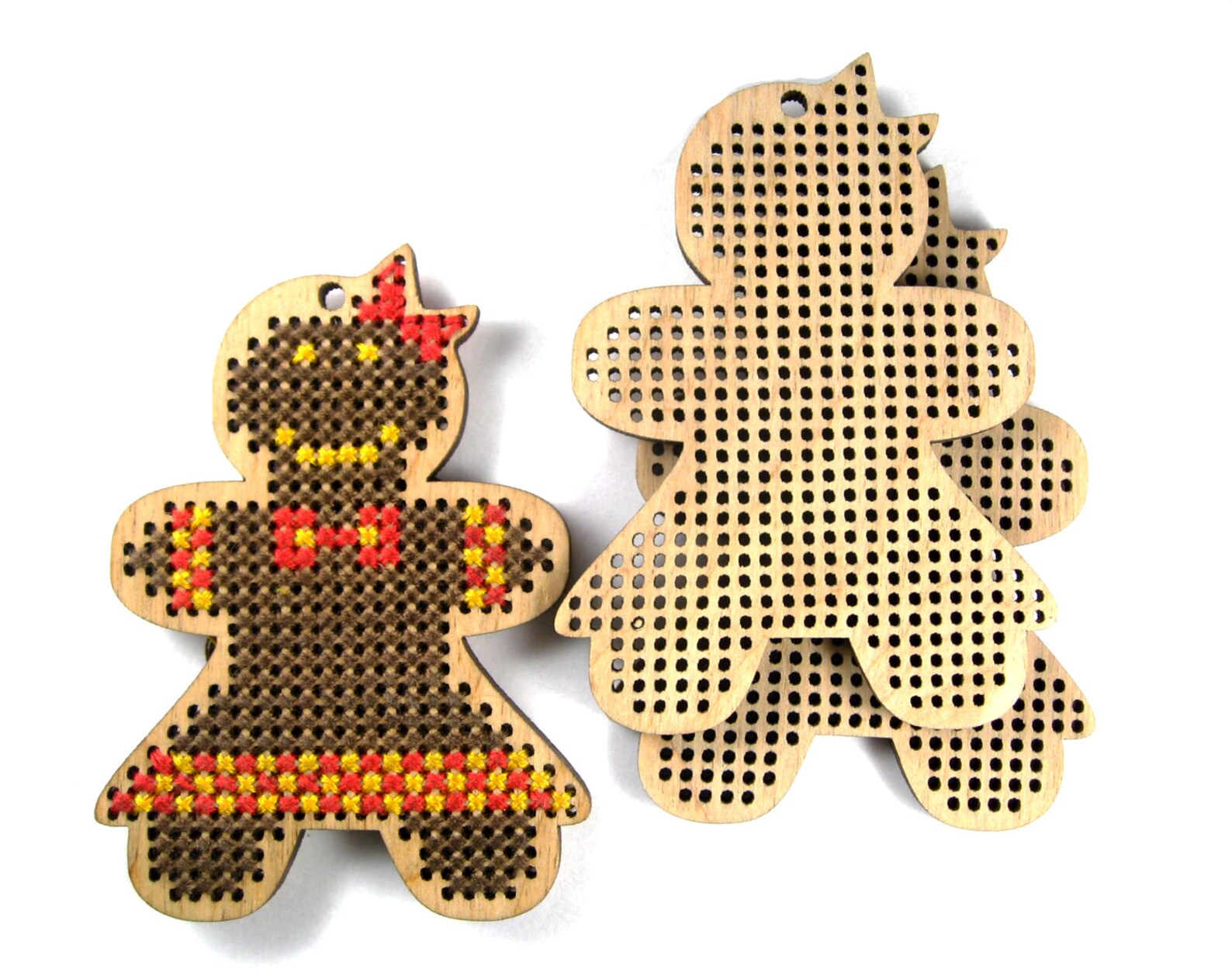 Wooden Cross Stitch KIT Gingerbread Decor Gingerbread Girl Etsy