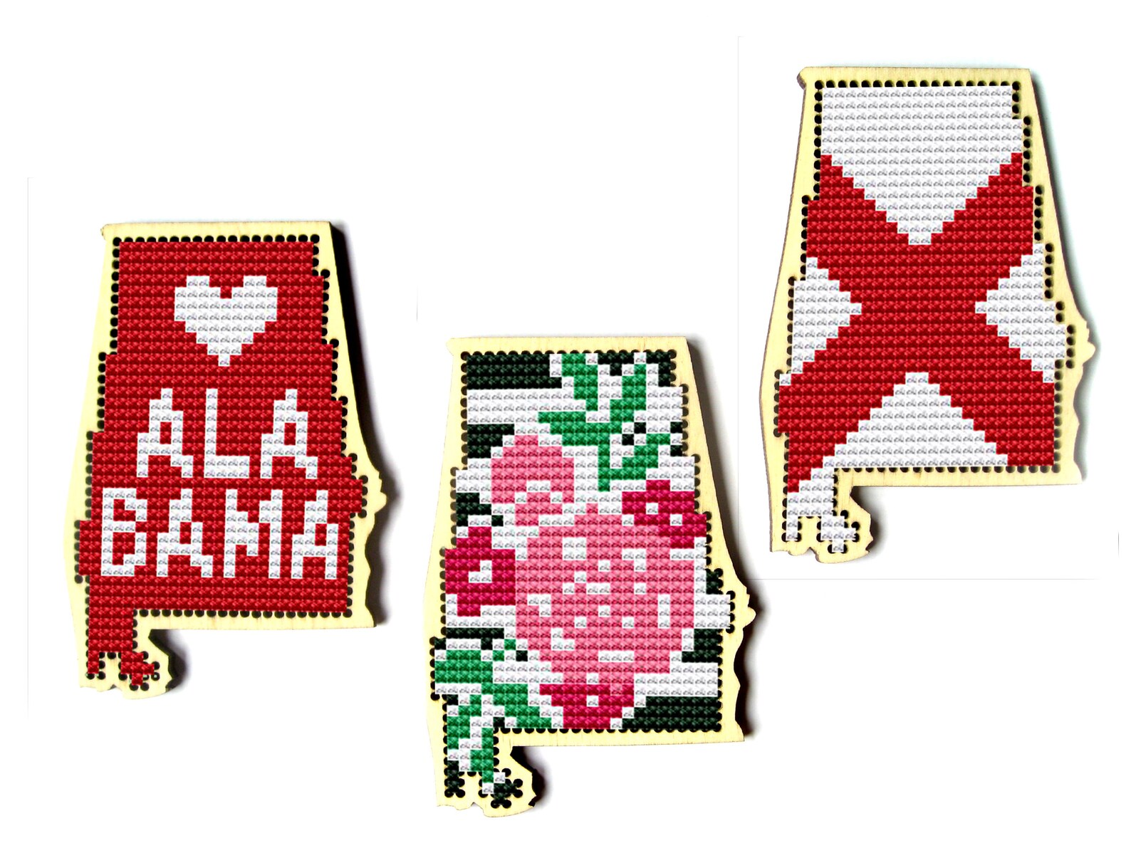 Alabama Wooden Cross Stitch Blank. United States Cross Stitch. Etsy