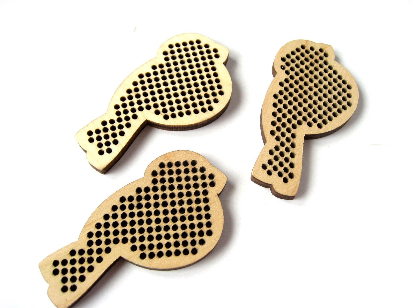 Wood Cross Stitch Bird Wooden Cross Stitch Ornament Cross Etsy