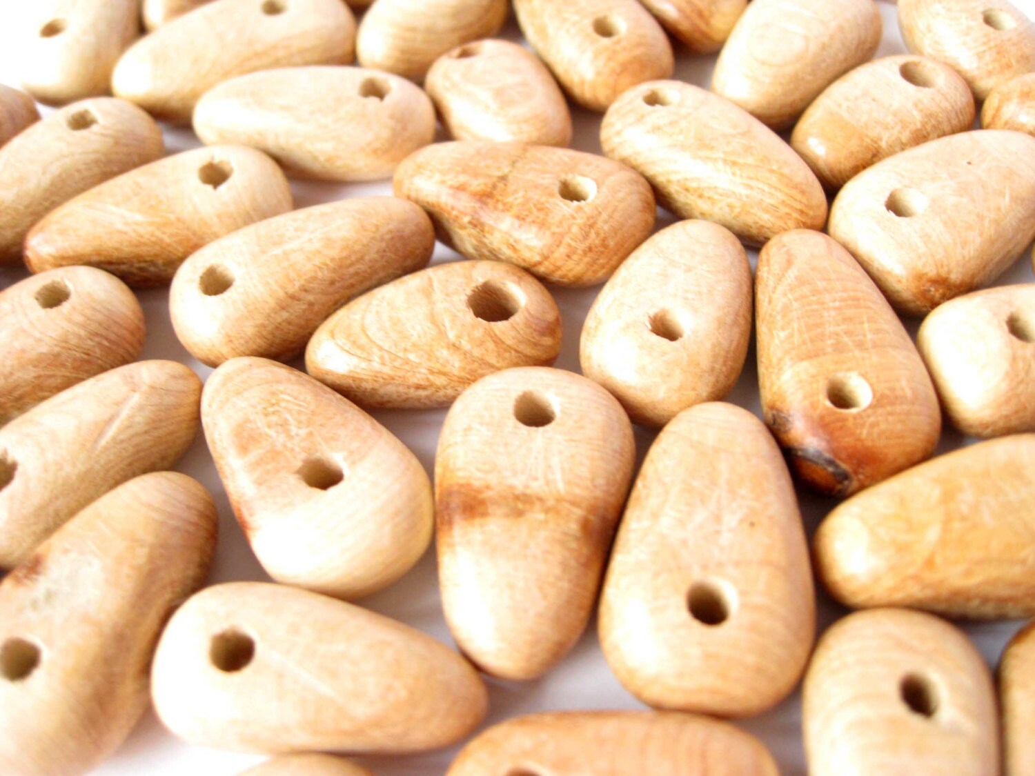 Triangular Juniper Beads Triangular Pendant Wood Bead Etsy