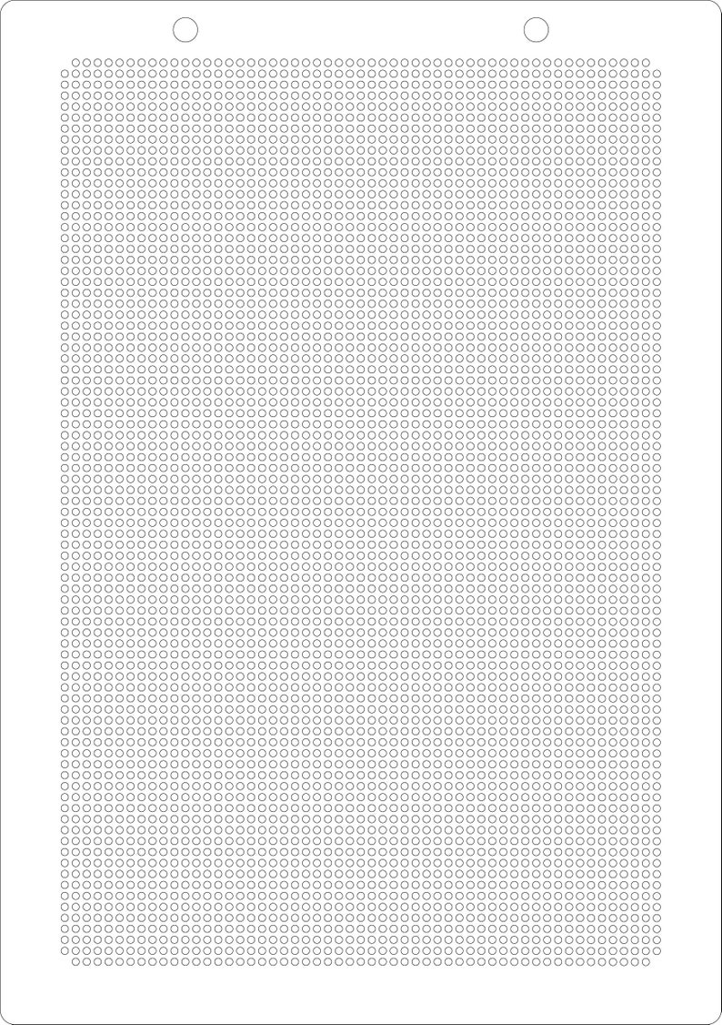 May include: A white pegboard with a grid of evenly spaced holes. The pegboard is made of plastic and has a smooth surface. It is designed for use with pegboard hooks and accessories.