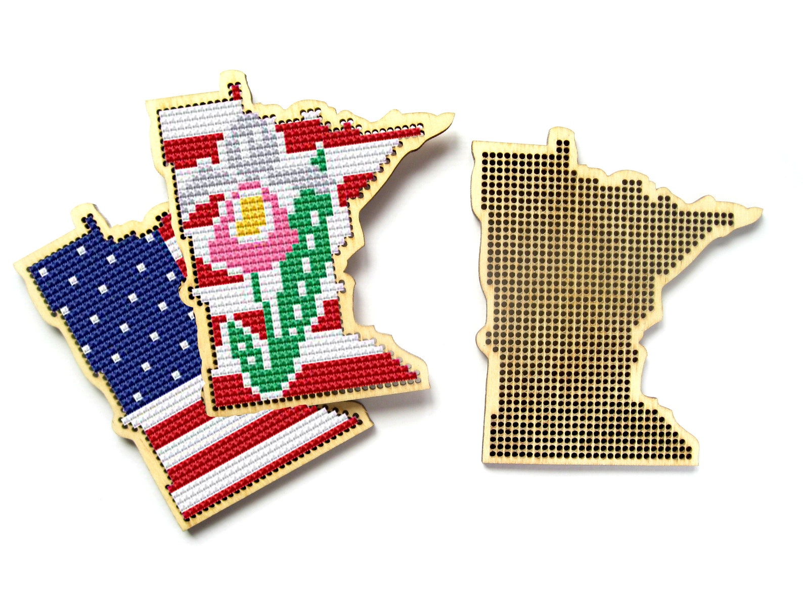 Minnesota Wooden Cross Stitch Blank. United States Cross Etsy