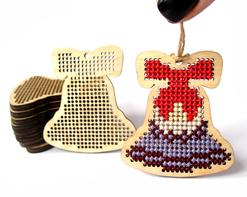 Wooden Christmas Bell Cross Stitch Blank Cross Stitch Etsy wooden-christmas-bell-cross-stitch-blank-cross-stitch-etsy