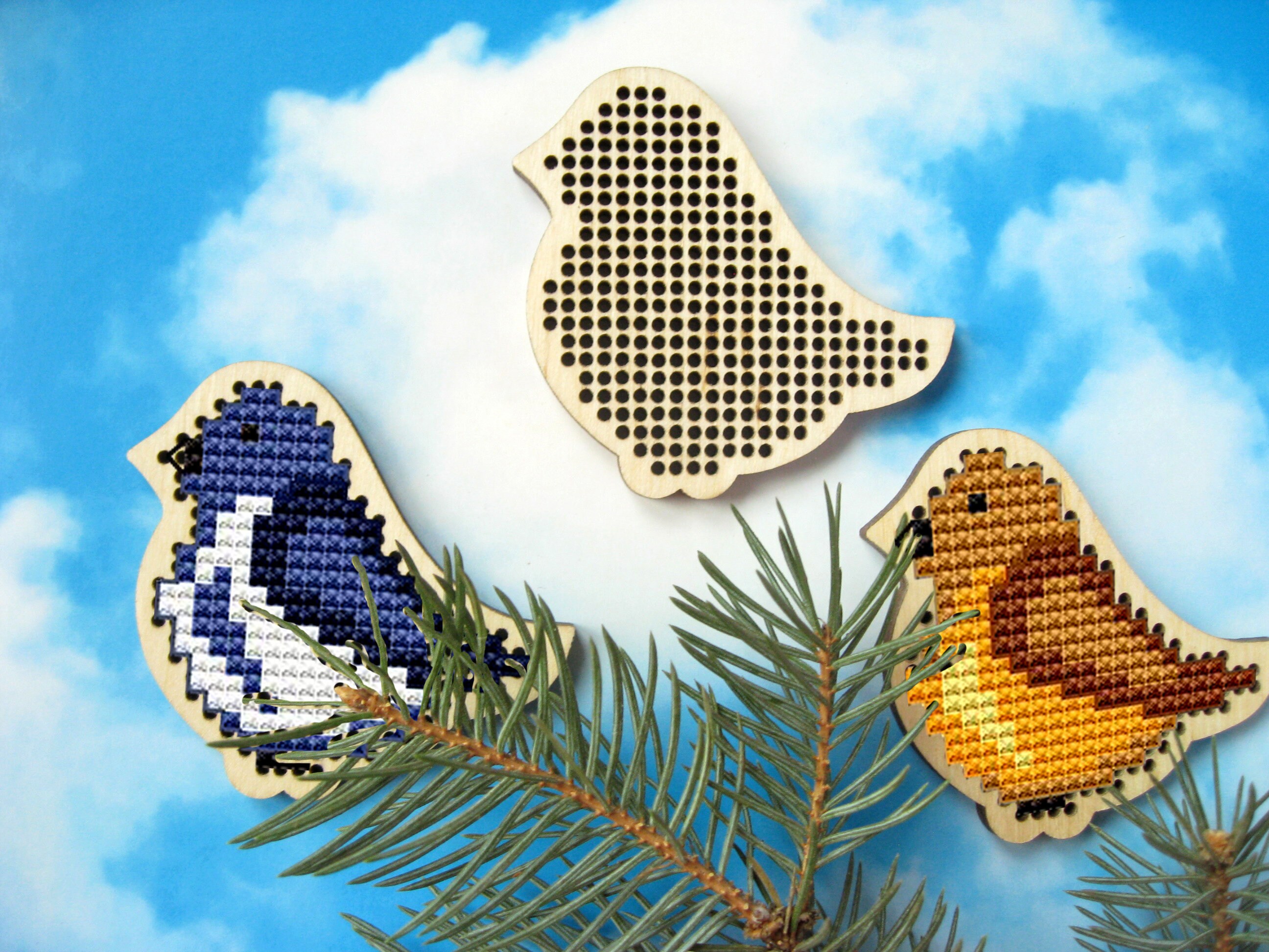 Bird Cross Stitch Wood Wooden Cross Stitch Pattern Wood Etsy