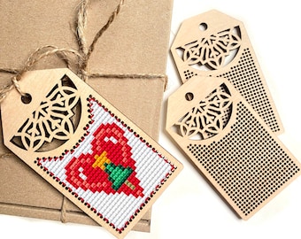 Holz Kreuzstich Rohling, Kreuzstich Tag, Holz Kreuzstich Schneeflocke, Blank Kreuzstich, Weihnachtsgeschenk, Schlichter Kreuzstich Holzanhänger