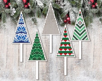 Christmas Tree Wood Cross Stitch Blank, Christmas Cross Stitch Blank, Wooden Christmas Tree Decor, Cross Stitch Pendant