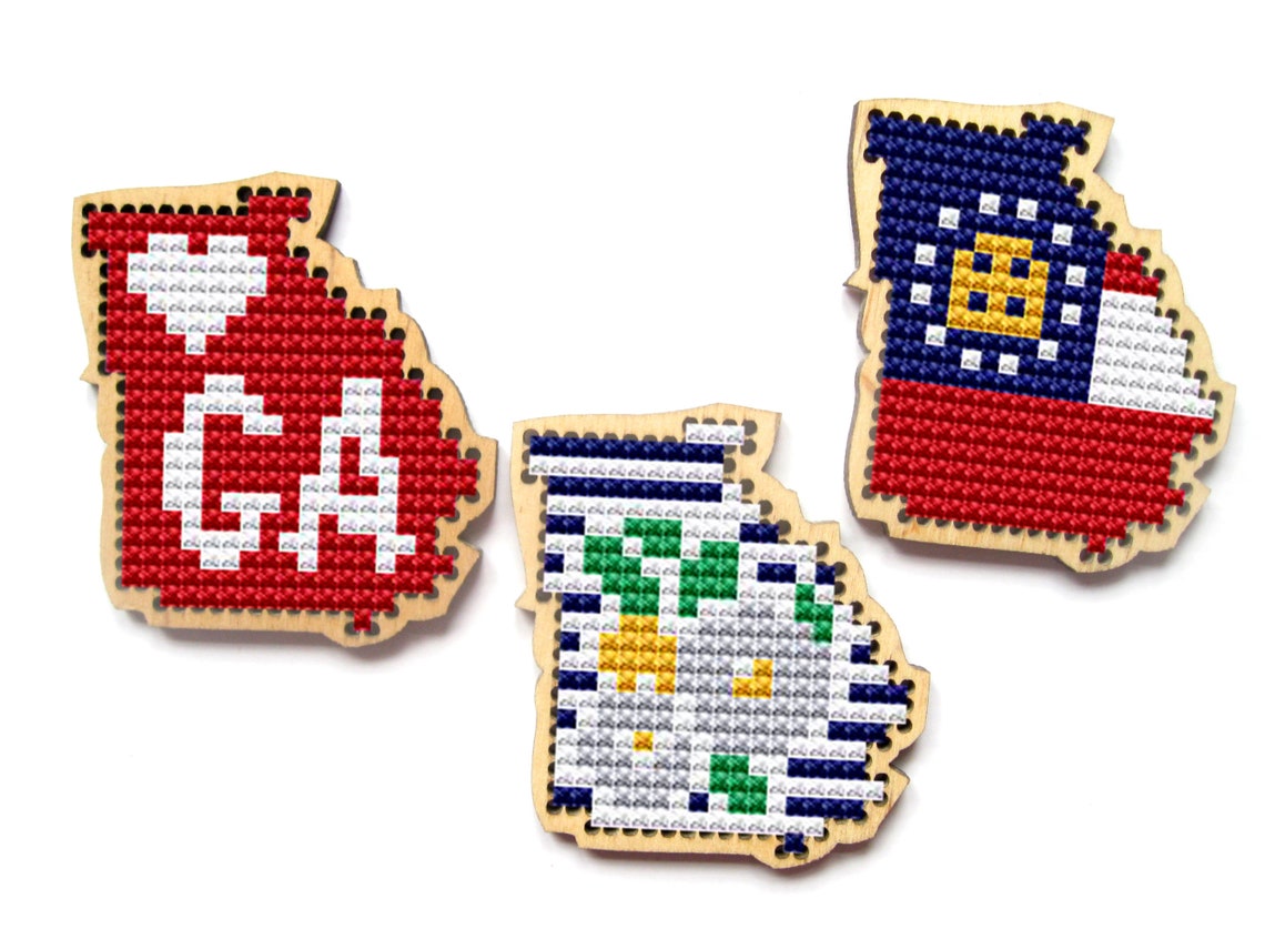 Wooden Cross Stitch Blanc. Point de croix des Etsy