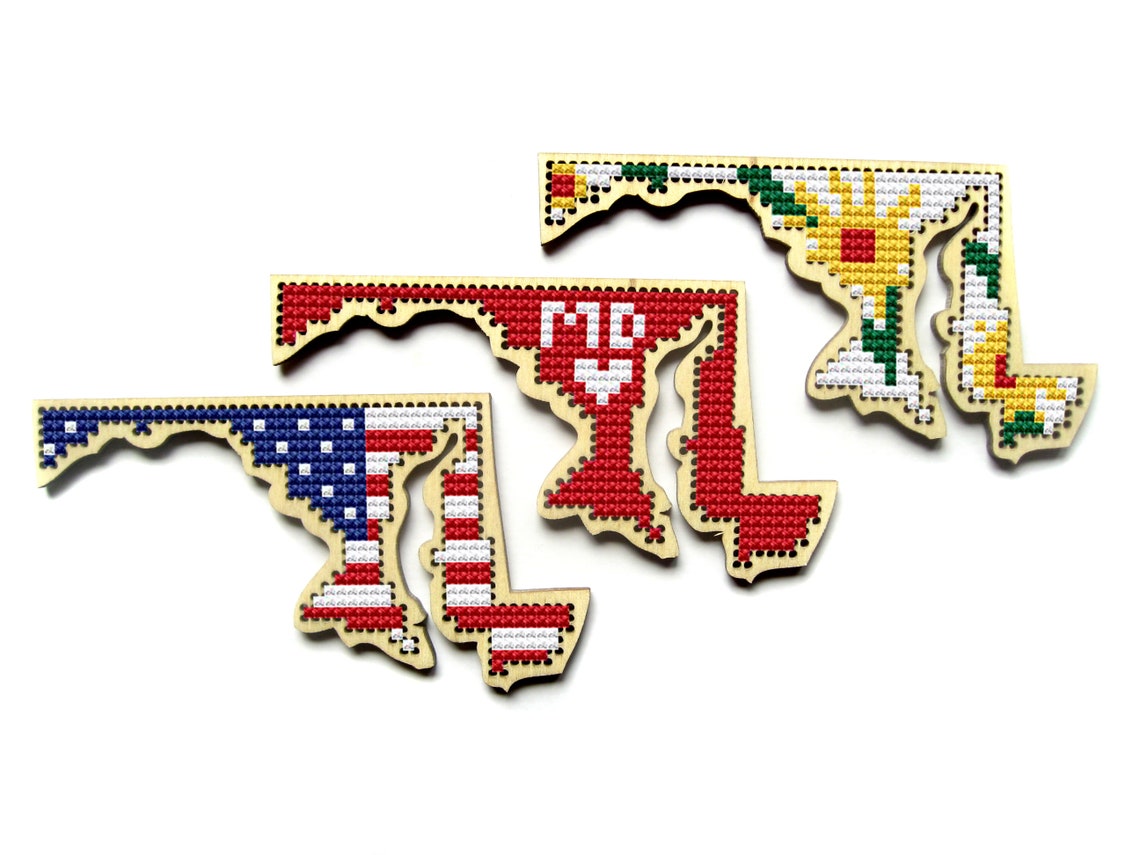 Maryland Wooden Cross Stitch Blank. United States cross Etsy