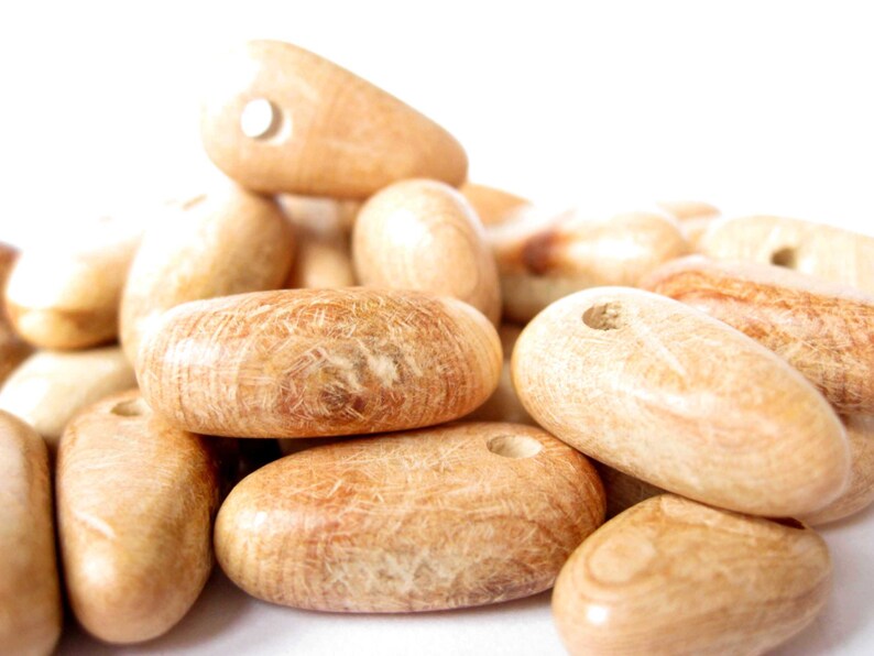 Triangular Juniper Beads Triangular Pendant Wood Bead Etsy