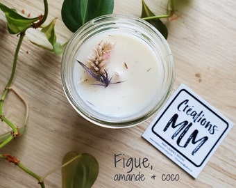 Fig, almond and coconut candle