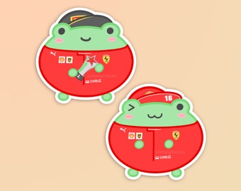 Charles Leclerc F1 Ferrari Monza Frog Sticker