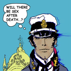 CORTO MALTESE sobre PLEXIGLAS impreso y enmarcado