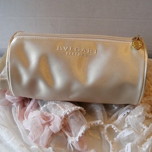 BVLGARI Gold Toiletry Bag, Italian Made Travel Pouch - Etsy