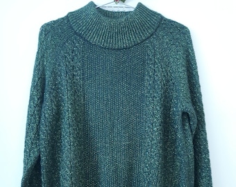 Wool Army Sweater Y2K Military Sweater Olive Drab Green Commando  