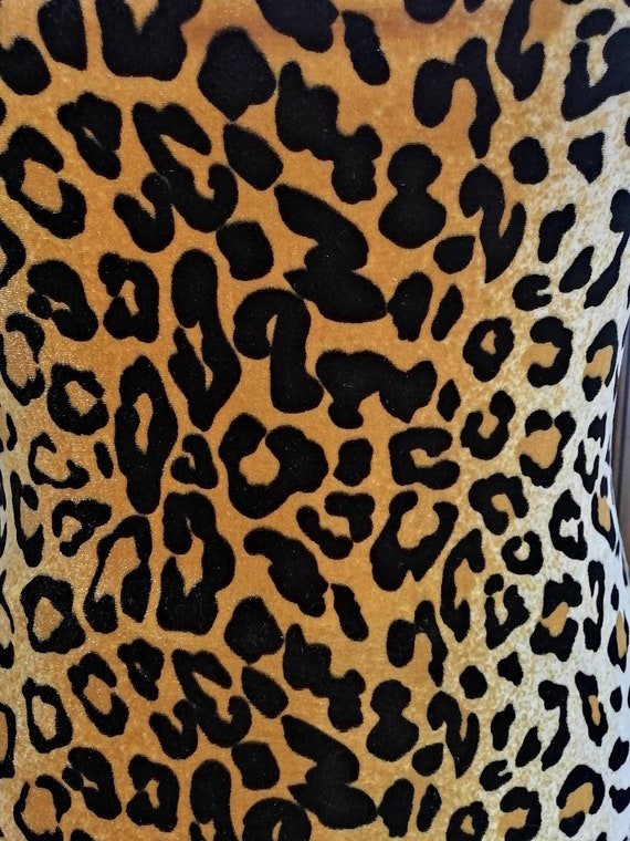 Animal Print Velvet Sleeveless Top Leopard Print … - image 5