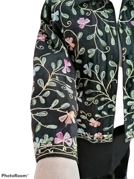 Embroidered Floral Women's Jacket, Long Sleeves, … - image 5