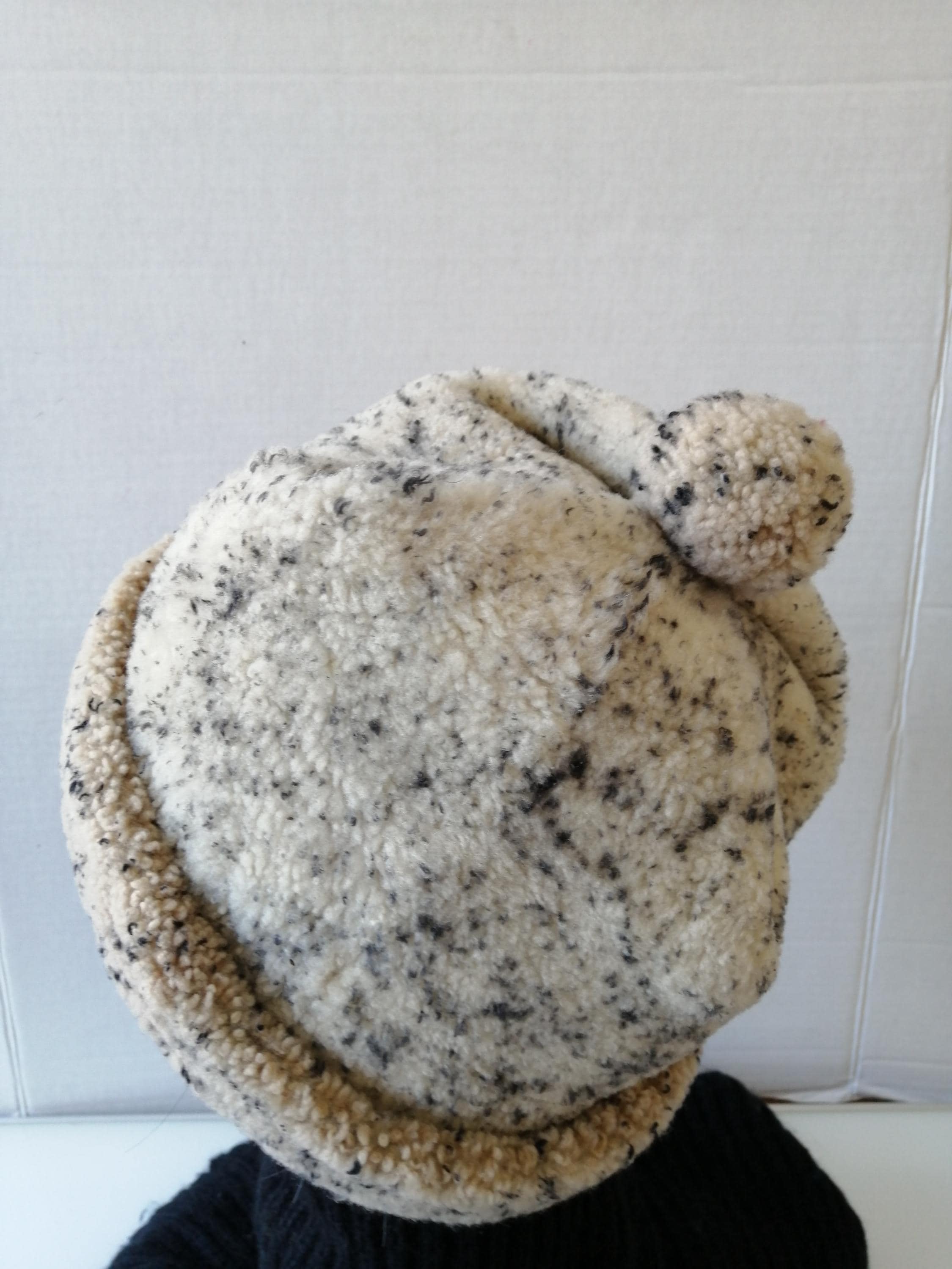 Vintage Faux Fur Hat With Pom Pom, Retro Beige Winter Hat - Etsy display picture 3