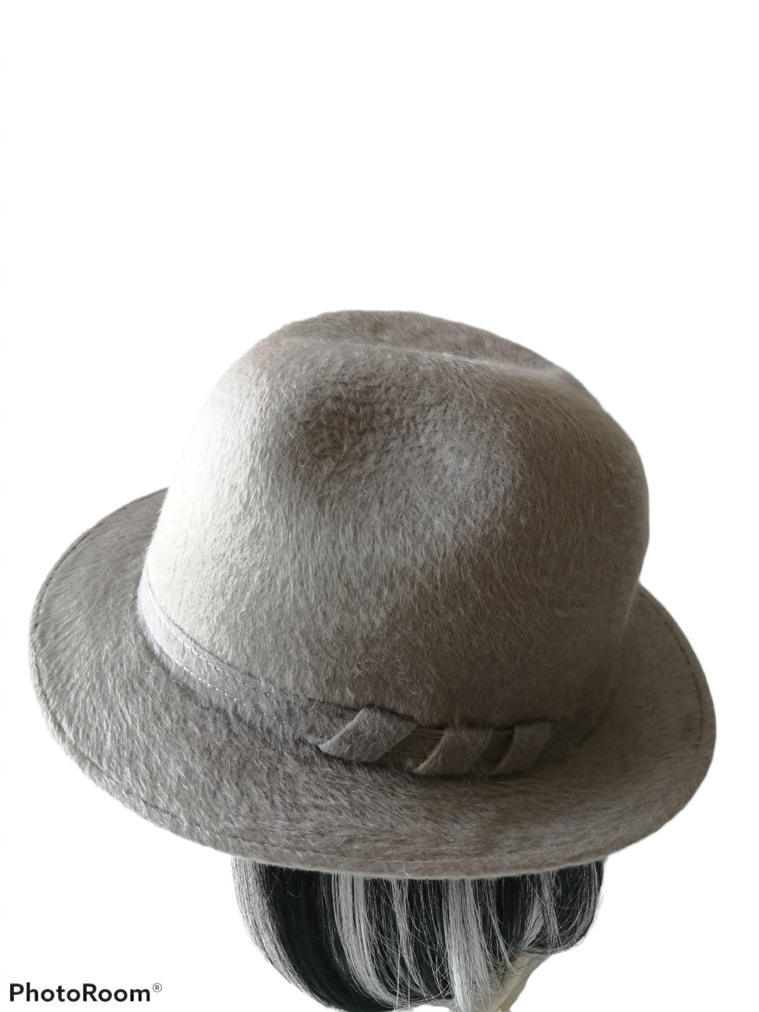 VTG Fedora Hat, Accessories Headwear, Grey Canadian Panda