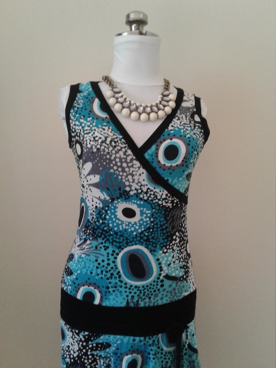 boho drop waist dress