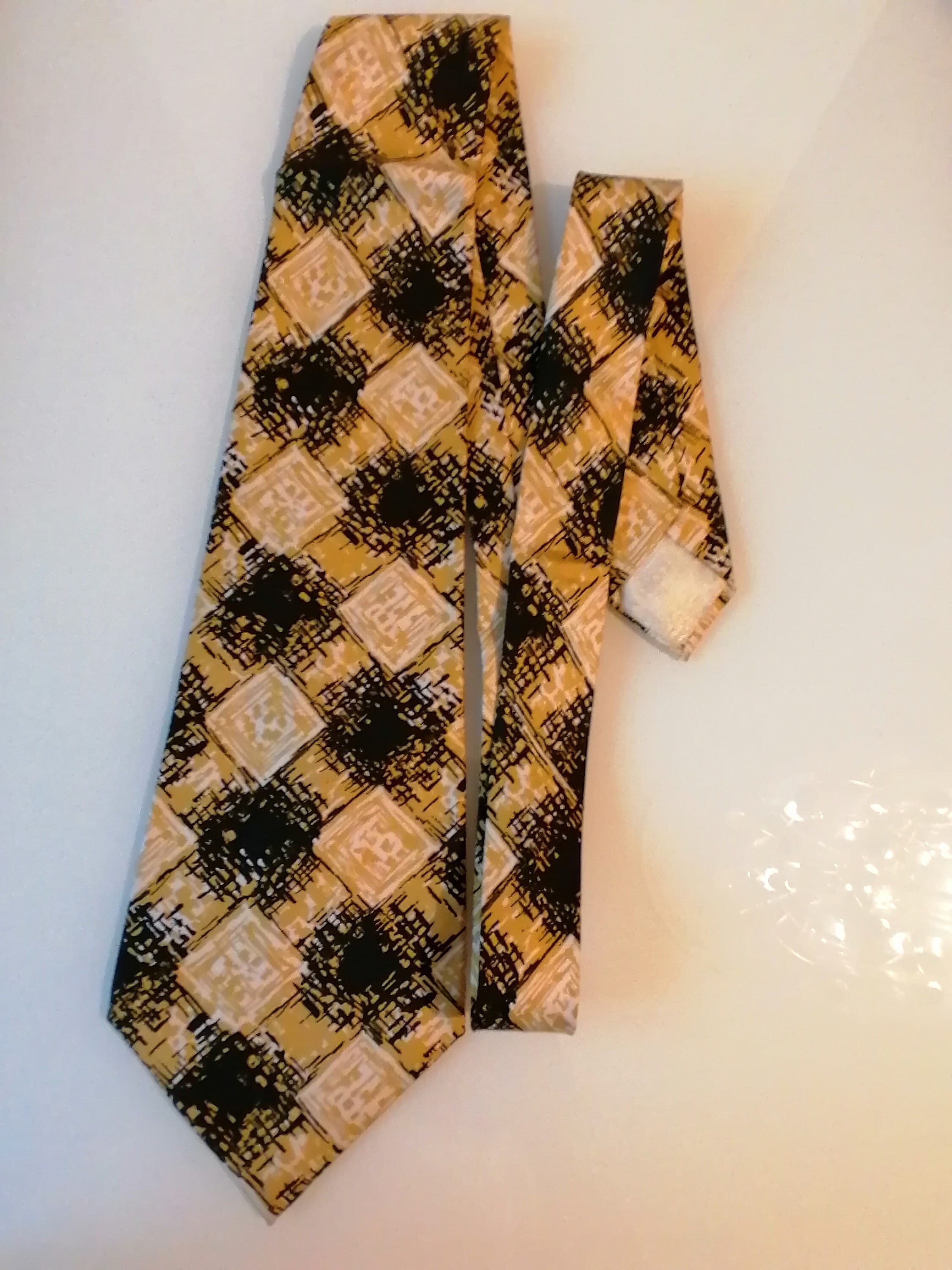 Vintage Louis Vuitton Krawatte aus 100 % reiner Seide dunkelbraun kariert